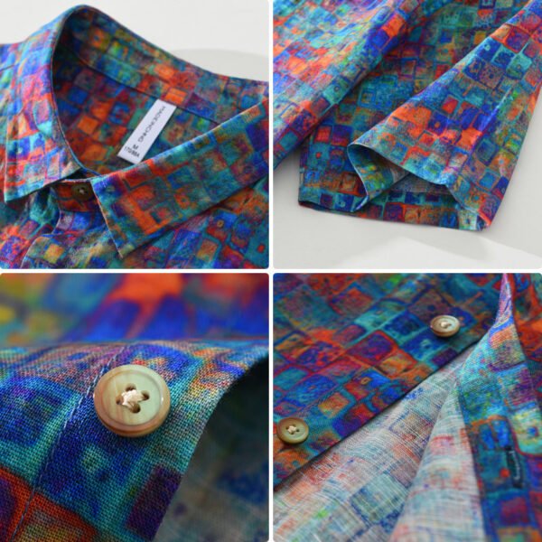 New Casual Printed Men's Short Sleeve Shirt - Image 3