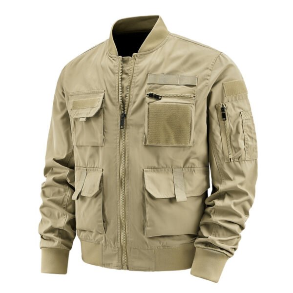 Pilot Jacket Men's Multi-bag Coat Shell Jacket - Image 2