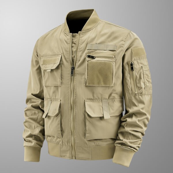 Pilot Jacket Men's Multi-bag Coat Shell Jacket - Image 9