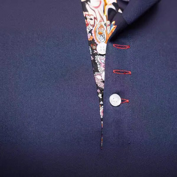 Men's Long-sleeved Shirt Lapel Slim-fit Assorted Colors - Image 3