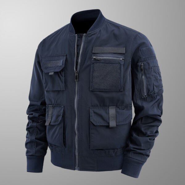Pilot Jacket Men's Multi-bag Coat Shell Jacket - Image 8