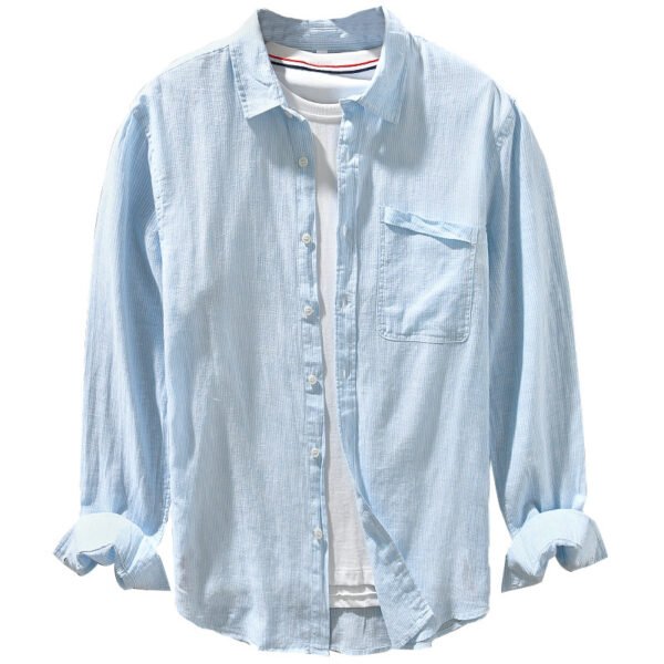 Thin Striped Simple Shirt Comfortable - Image 5
