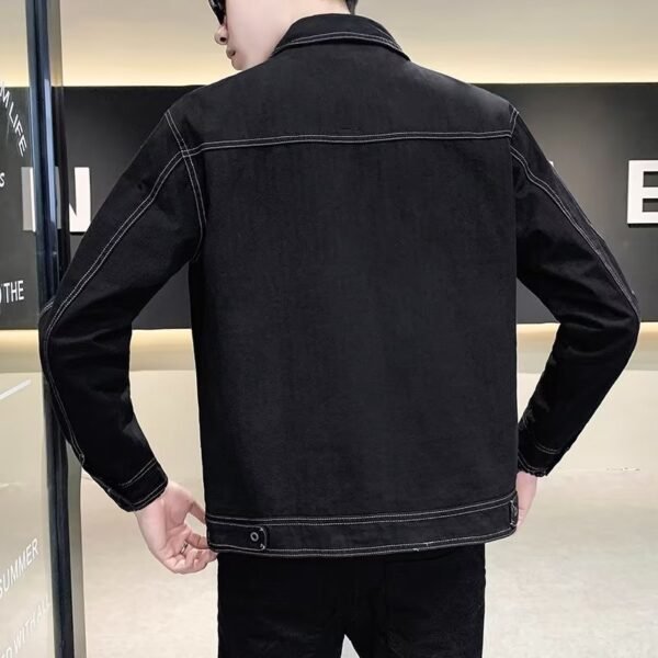 Workwear Loose Trendy Denim Men's Jacket - Image 3