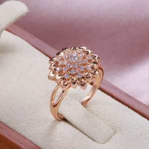 SUNFLOWER Ring With Zircon Sunflower - Image 3