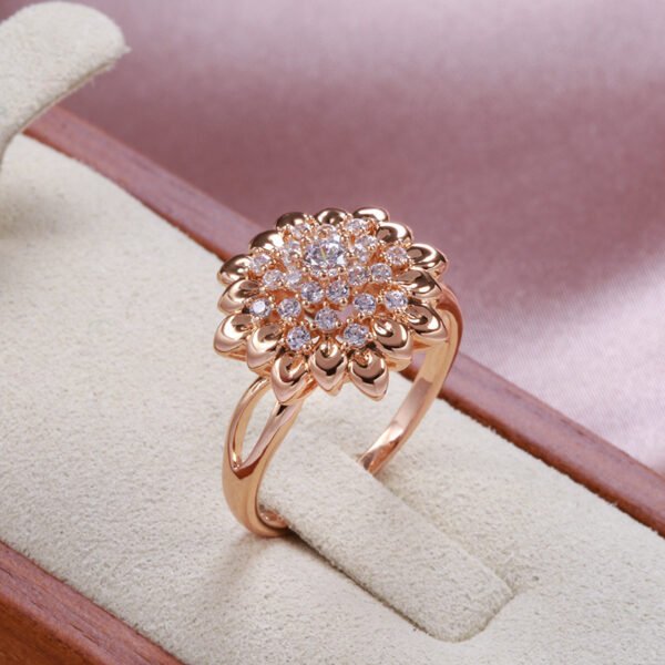 SUNFLOWER Ring With Zircon Sunflower - Image 3