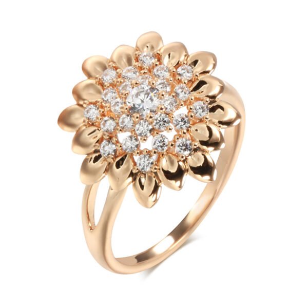 SUNFLOWER Ring With Zircon Sunflower - Image 5