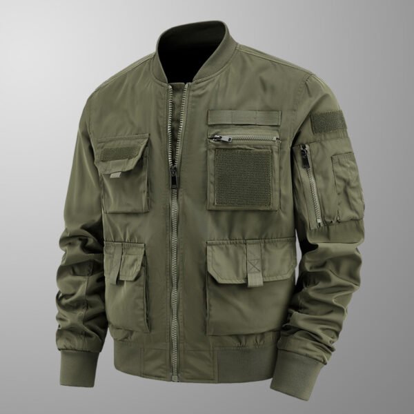 Pilot Jacket Men's Multi-bag Coat Shell Jacket - Image 7