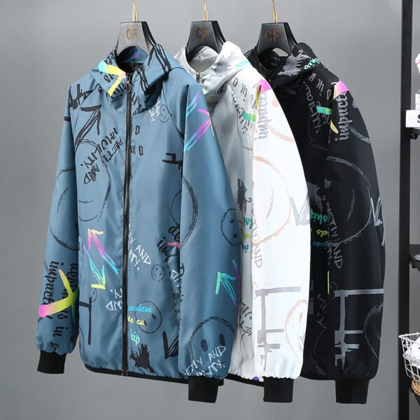 Trendy Colorful Handsome Student Fashion Brand Jacket - Image 4