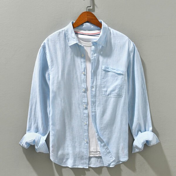 Thin Striped Simple Shirt Comfortable - Image 7