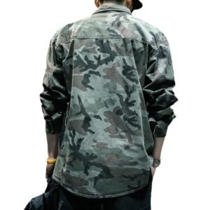 Camouflage Long Sleeve Tooling Shirt Jacket Men - Image 5