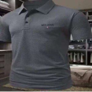 Men's Printed Color Short-sleeved Lapel Shirt - Image 3