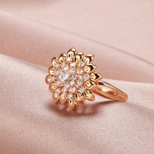 SUNFLOWER Ring With Zircon Sunflower - Image 2