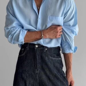 Pocket Design Work Clothes Shirt Coat - Image 9