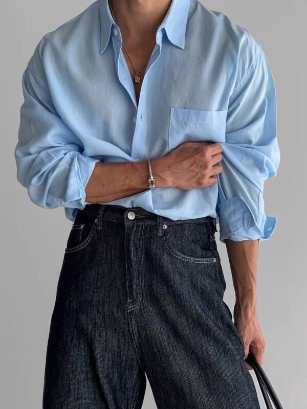Pocket Design Work Clothes Shirt Coat - Image 9