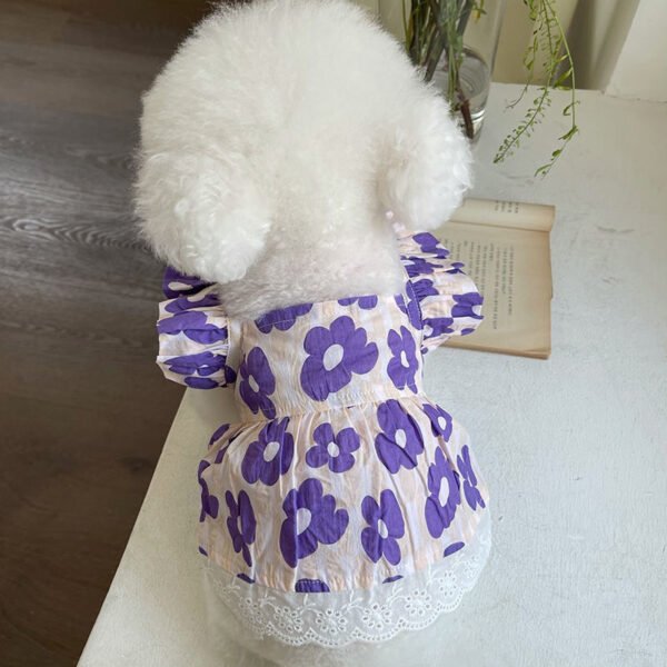 Dog Cat Floral Dress Pet Clothes - Image 2