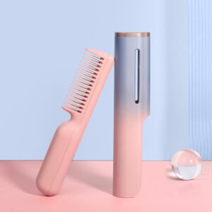 Wireless Charging Straight Hair USB Negative Ion Heating Comb - Image 5