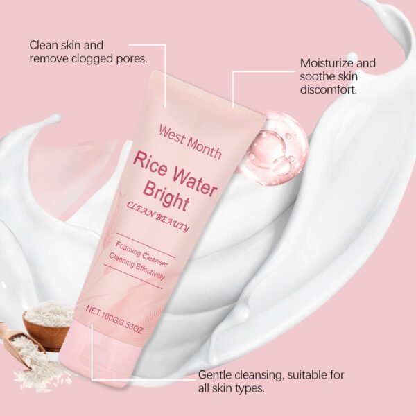 WEST MONTH Rice Facial Cleanser Nourishing Moisturizing Cleaning - Image 2