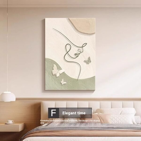 Decorative Painting Cream Style Abstract Line Character Mural - Image 7