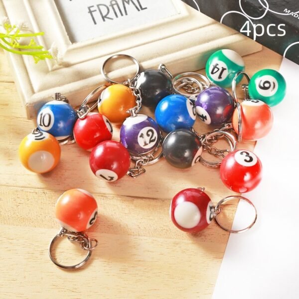 Mini Billiards Keychain Color Ornament - Image 3