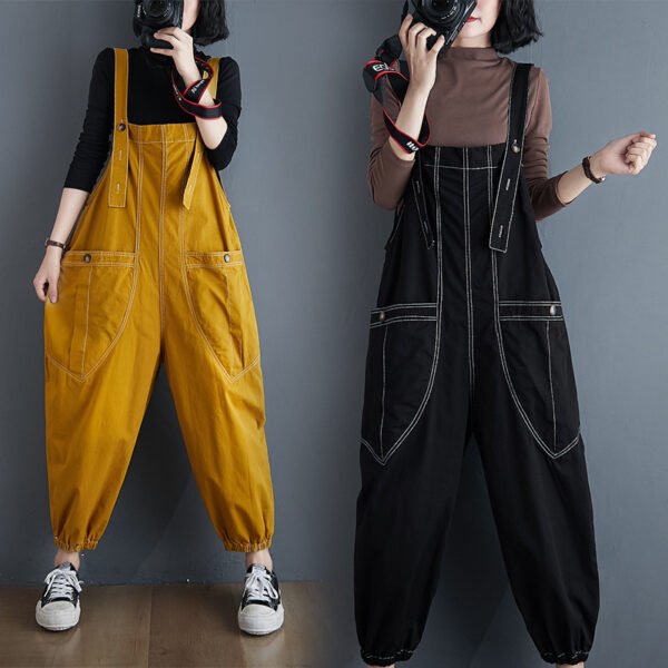 Loose Plus Size Fat MM Overalls - Image 3