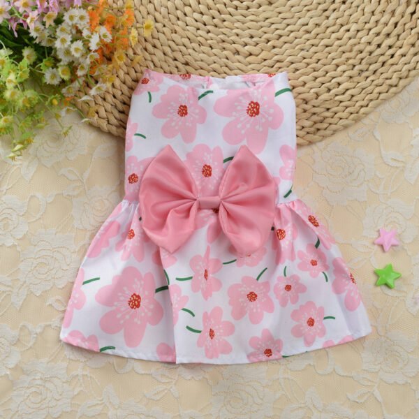 Floral Princess Dress Teddy Pet Cute Dog - Image 4