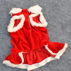Pet Clothing New Year And Christmas Classic Red Skirt - Image 3