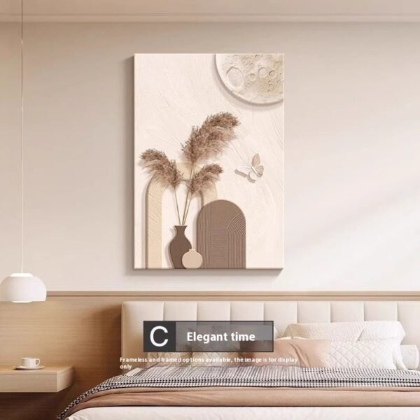 Decorative Painting Cream Style Abstract Line Character Mural - Image 4