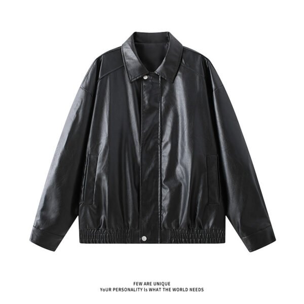 Maillard Short Pu Leather Coat Men - Image 7