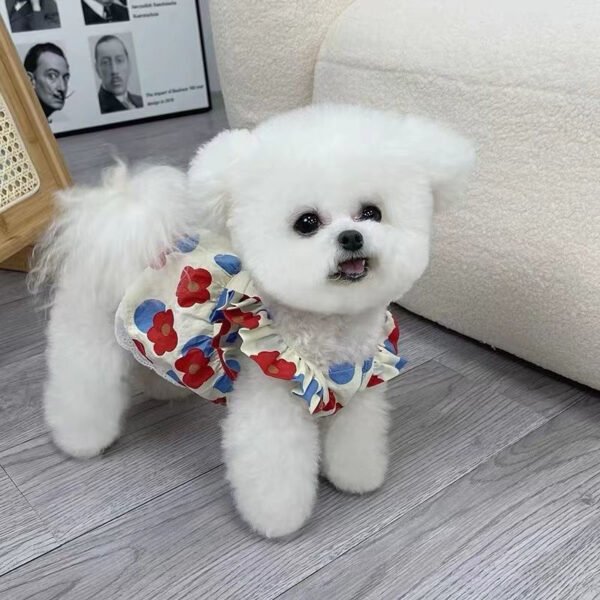 Dog Cat Floral Dress Pet Clothes - Image 6