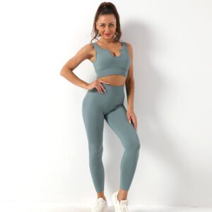 Yoga Suit Female Yoga Sportswear Bra Vest Hip Lift Trousers - Image 9