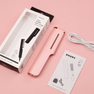 Wireless Charging Straight Hair USB Negative Ion Heating Comb - Image 9