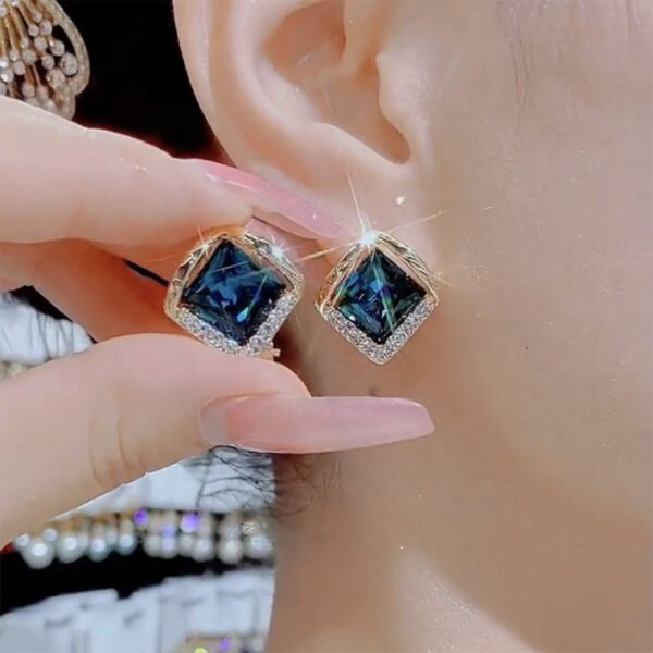 Design Geometric Square Earrings Elegant Women - Image 7