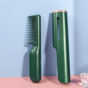 Wireless Charging Straight Hair USB Negative Ion Heating Comb - Image 6