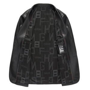 Spring Business Casual Men's Leather Coat - Image 5
