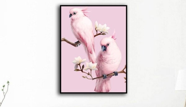 Rubik's Cube Round Diamond Parrot Diamond Painting Living Room Bedroom Brick Hot Decorative Painting - Image 2