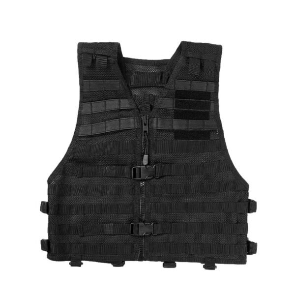 Pure Black Protective Outdoor Tactics Vest - Image 6